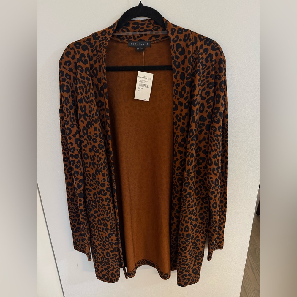 Cheetah/Leopard print long cardigan